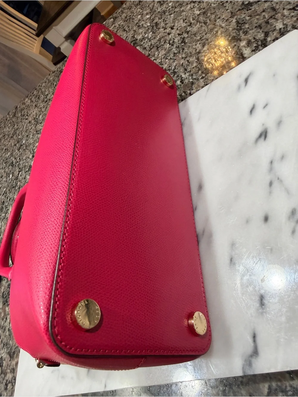 Michael Kors Hot Pink Leather Dome Satchel